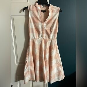 Pink and White Gingham Dress Size 2